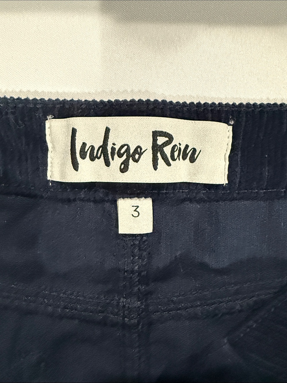 Indigo Rein Navy Corduroy Button-Front Mini Skirt - Picture 2 of 4